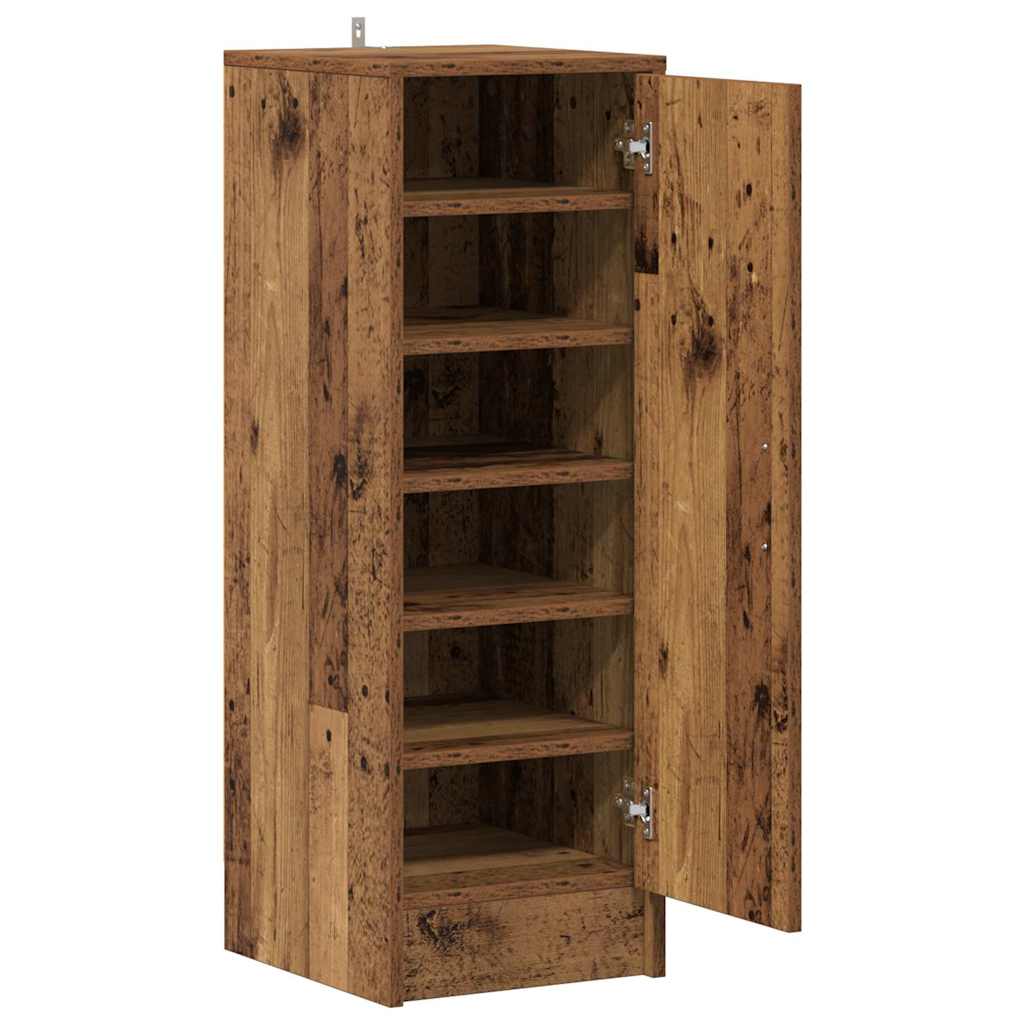 Shoe Cabinet Old Wood 32x35x92 cm Engineered Wood