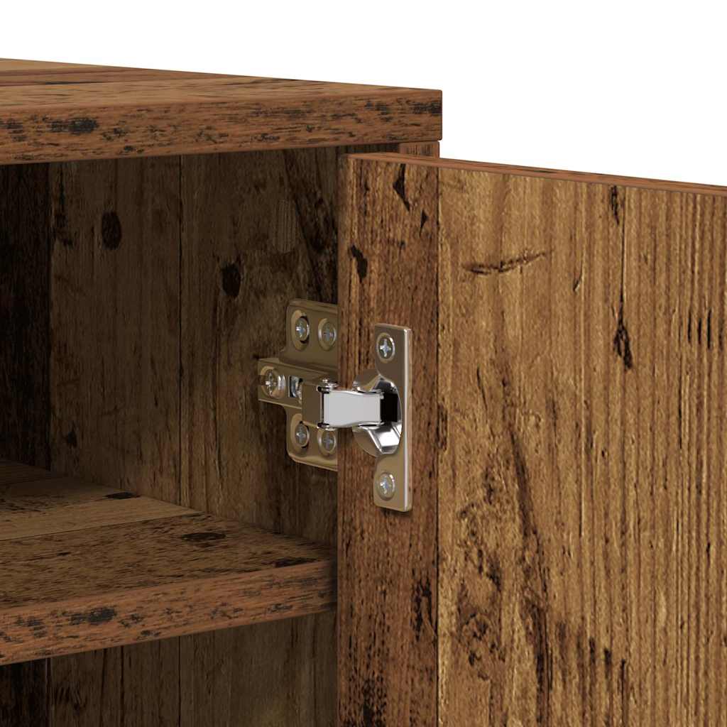 Shoe Cabinet Old Wood 32x35x92 cm Engineered Wood