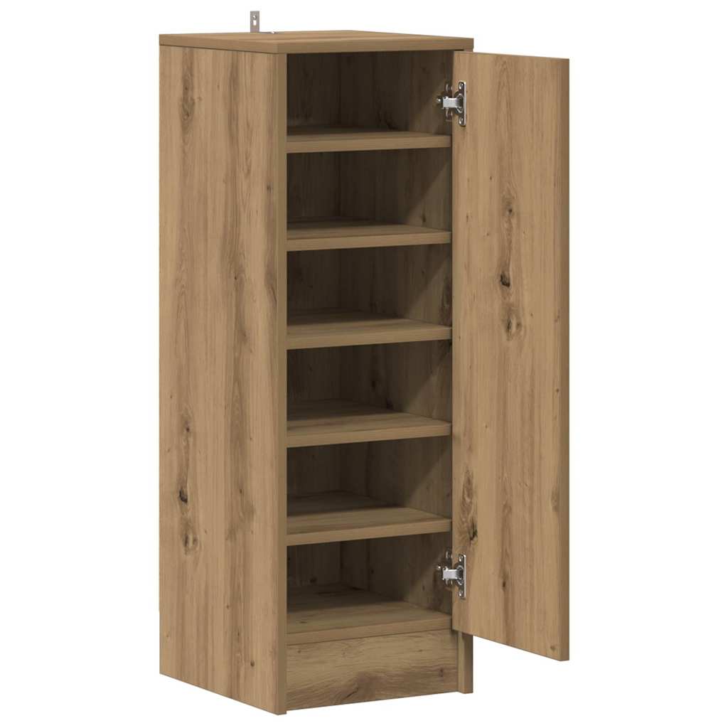 Shoe Cabinet Artisan Oak 32x35x92 cm Engineered Wood