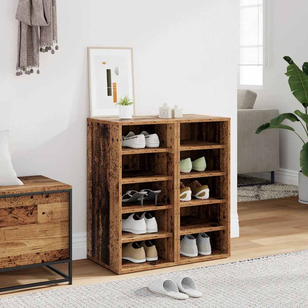 Shoe Cabinets 2 pcs Old Wood 32x35x70 cm Engineered Wood