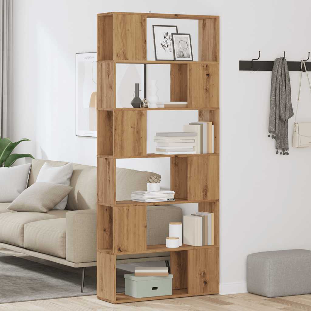 Book Cabinet/Room Divider Artisan Oak 80x24x186 cm