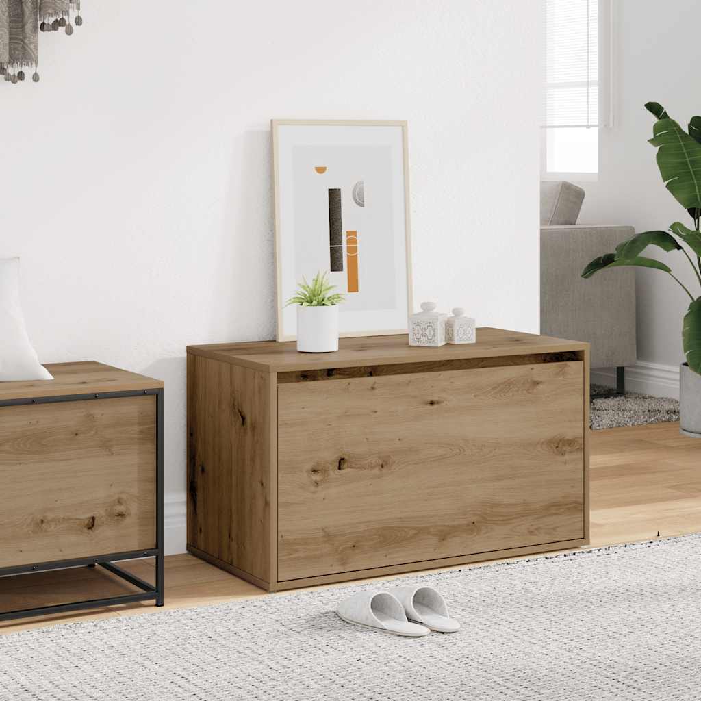 Hall Bench 80x40x45 cm Artisan Oak Engineered Wood