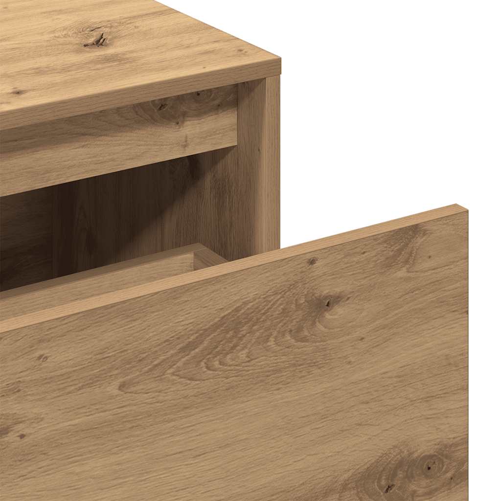 Hall Bench 80x40x45 cm Artisan Oak Engineered Wood