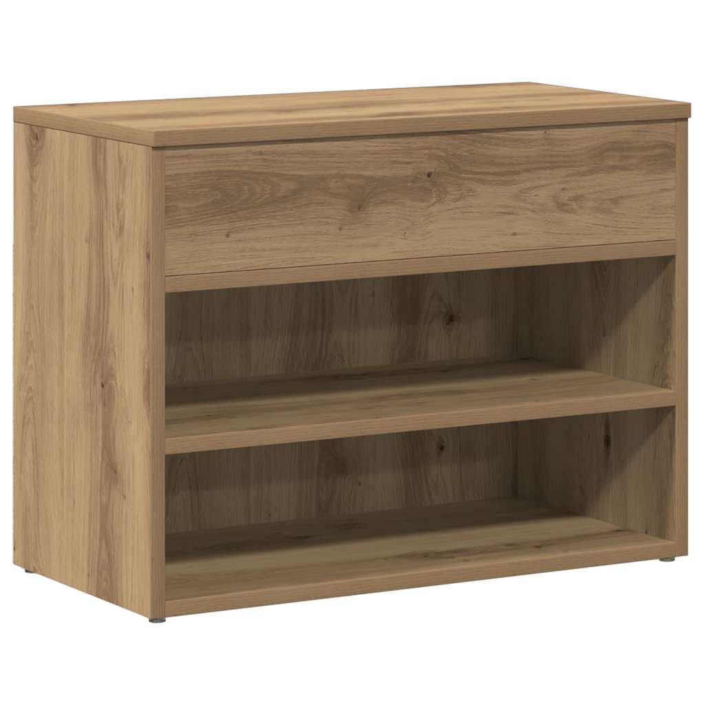 Shoe Bench Artisan Oak 60x30x45 cm Engineered Wood
