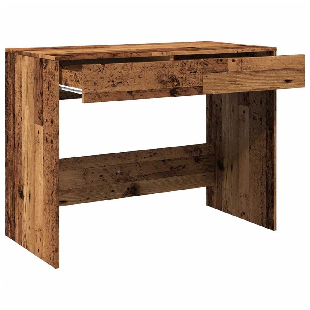 vidaXL Desk Old Wood 101x50x76.5 cm Engineered Wood