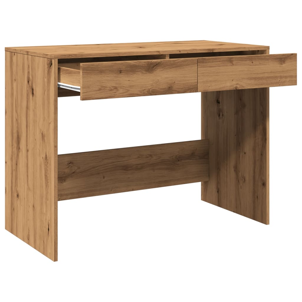 vidaXL Desk Artisan Oak 101x50x76.5 cm Engineered Wood