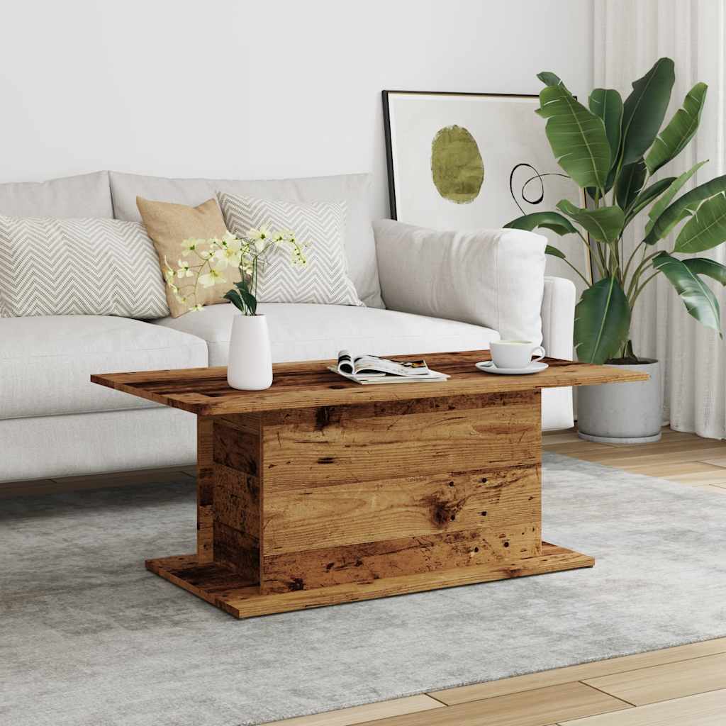Coffee Table Old Wood 102x55,5x40 cm Engineered Wood