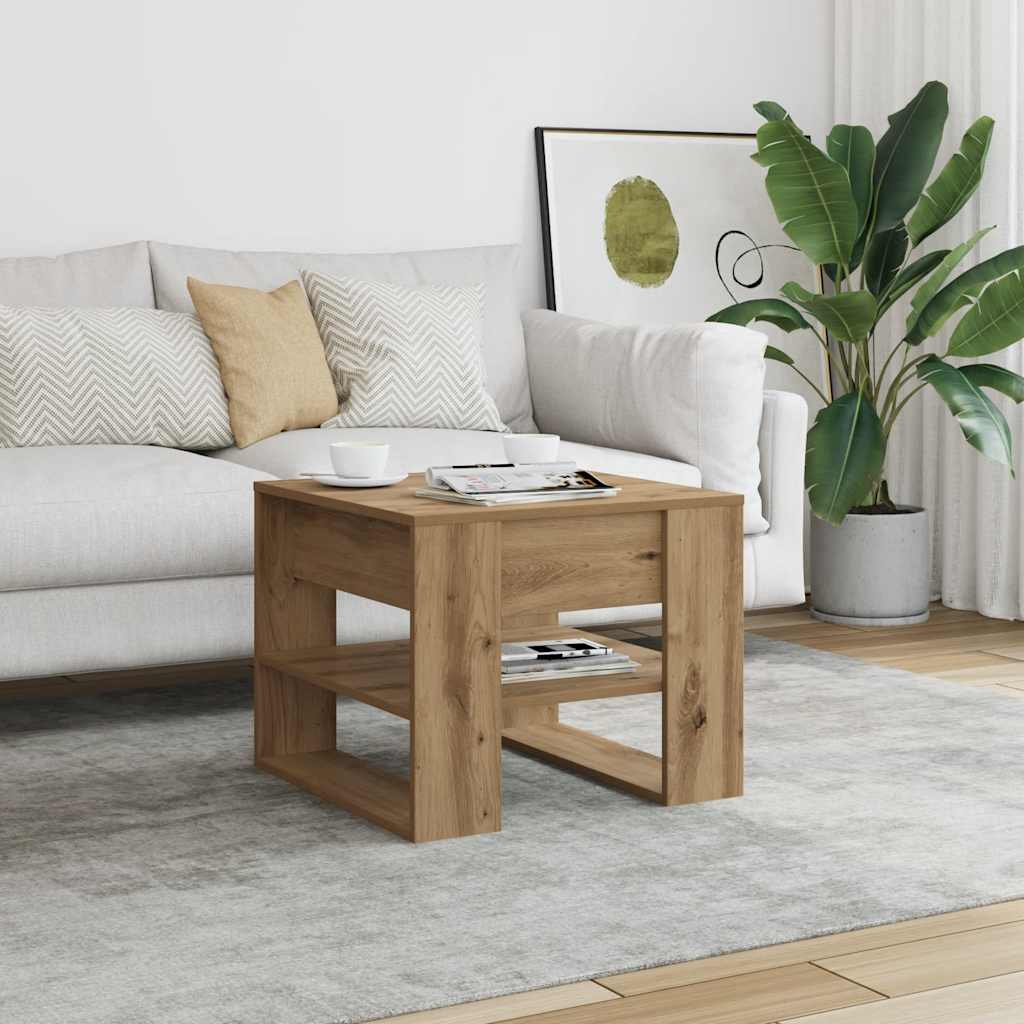 Coffee Table Artisan Oak 55,5x55x45 cm Engineered Wood