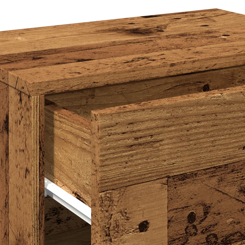 vidaXL Wall-mounted Bedside Cabinet Old Wood