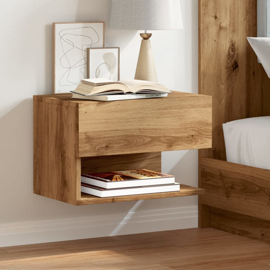 vidaXL Wall-mounted Bedside Cabinets 2 pcs Artisian Oak