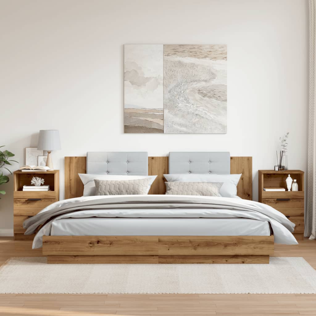 vidaXL Bedside Cabinets 2 pcs Artisan Oak 40x36x65 cm Engineered Wood