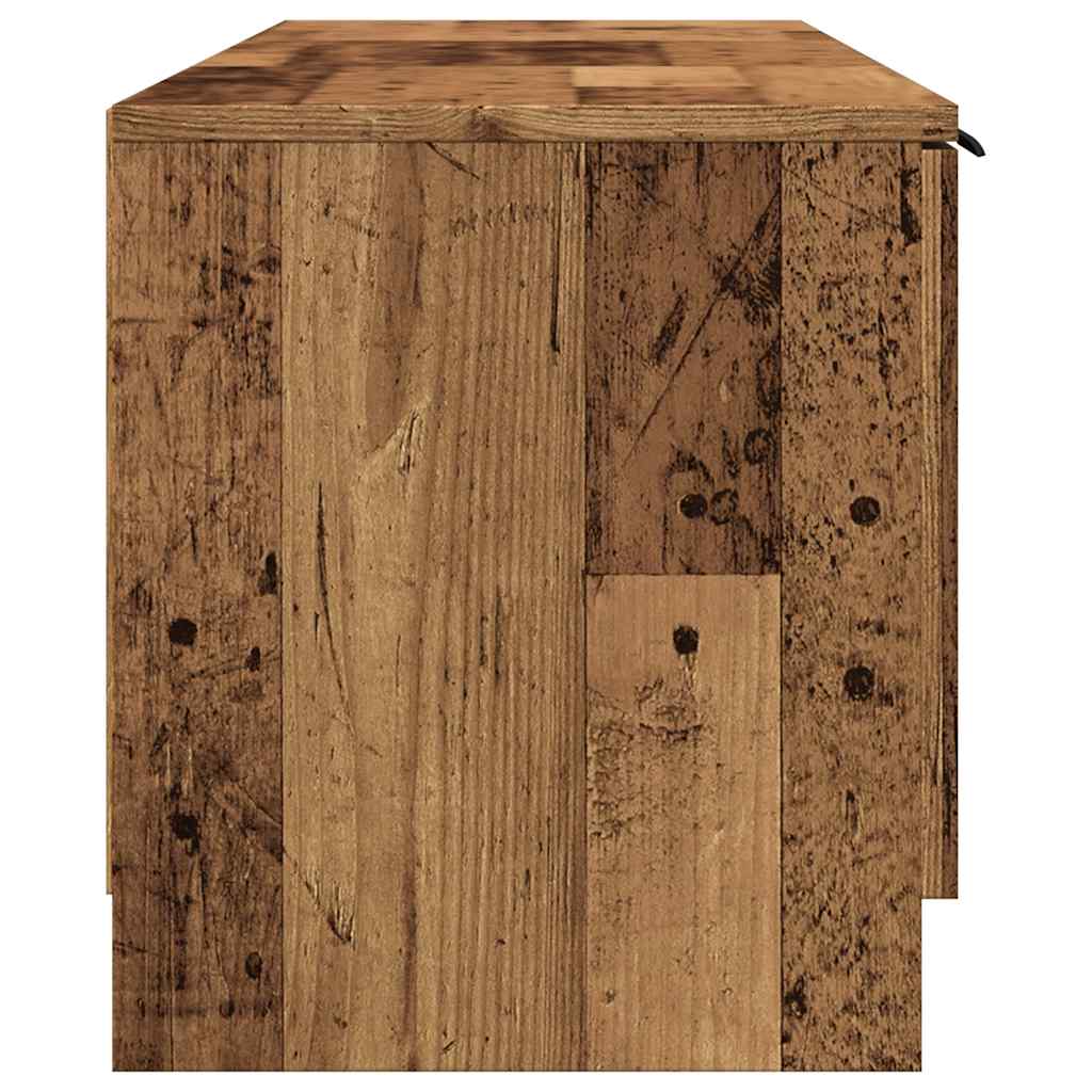 TV Cabinet Old Wood 140x35x40 cm Engineered Wood