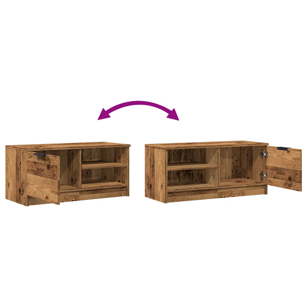 TV Cabinet Old Wood 80x35x36,5 cm Engineered Wood