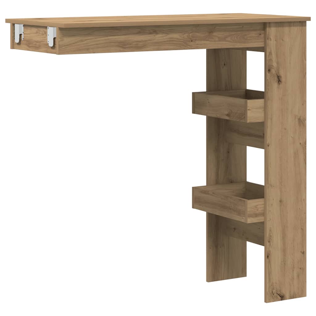 Wall Bar Table Artisan Oak 102x45x103,5 cm Engineered Wood