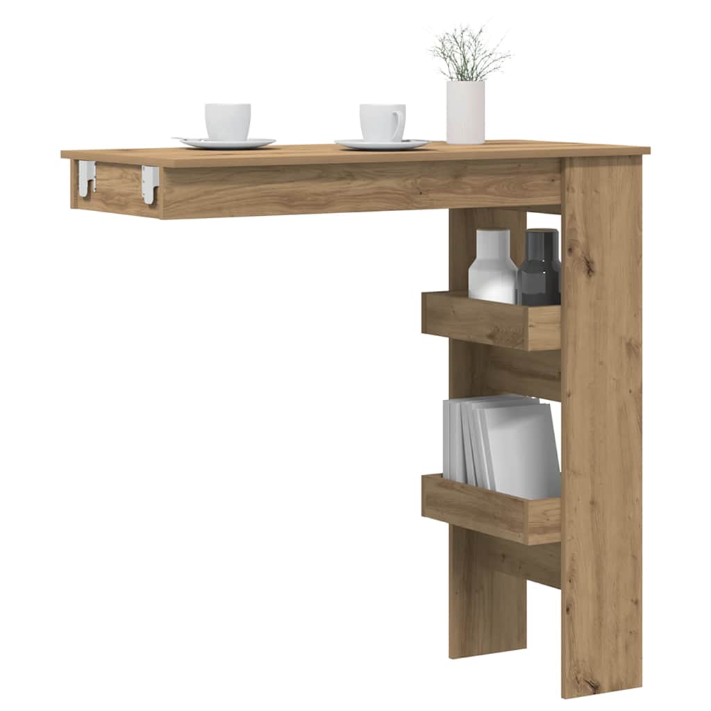 Wall Bar Table Artisan Oak 102x45x103,5 cm Engineered Wood