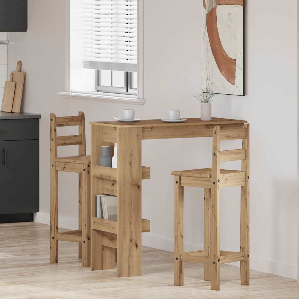 Wall Bar Table Artisan Oak 102x45x103,5 cm Engineered Wood