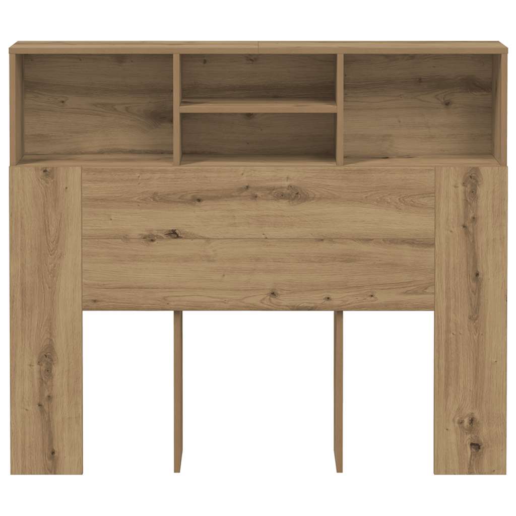 Headboard Cabinet Artisian Oak 120x19x103.5 cm Engineered Wood