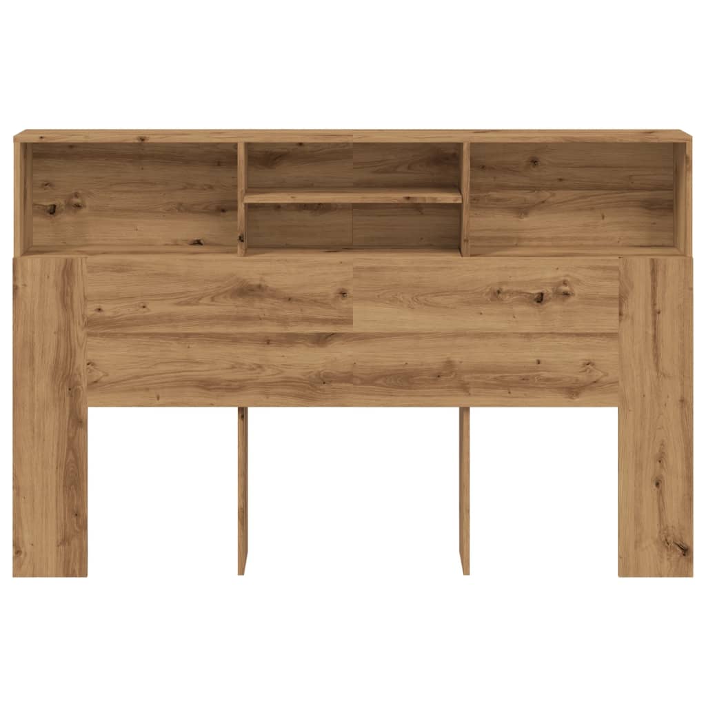 Headboard Cabinet Artisan Oak 180x19x103.5 cm Engineered Wood