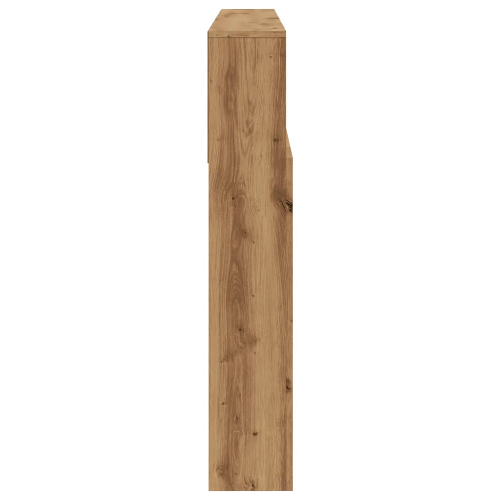 Headboard Cabinet Artisan Oak 180x19x103.5 cm Engineered Wood