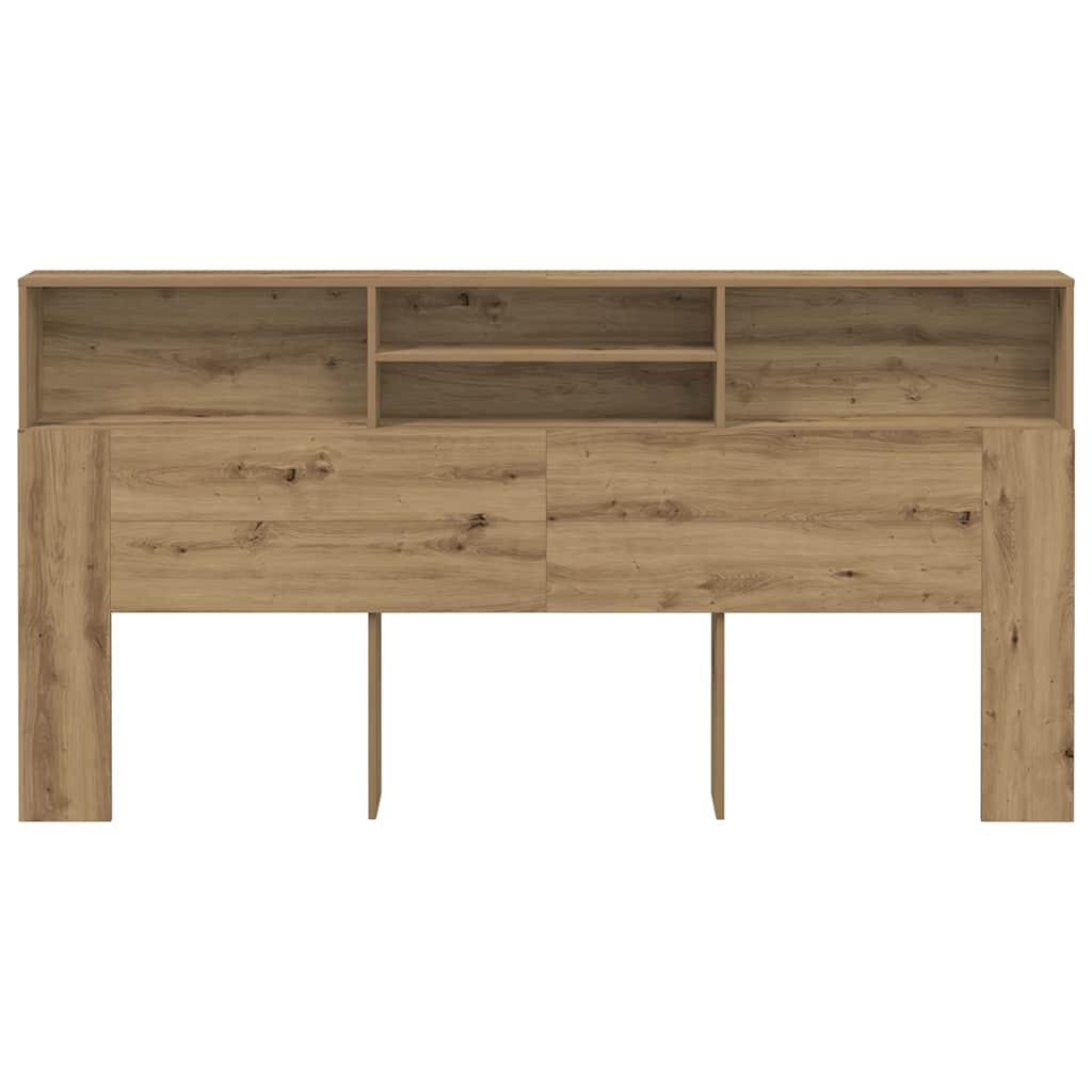 Headboard Cabinet Artisian Oak 200x19x103.5 cm Engineered Wood