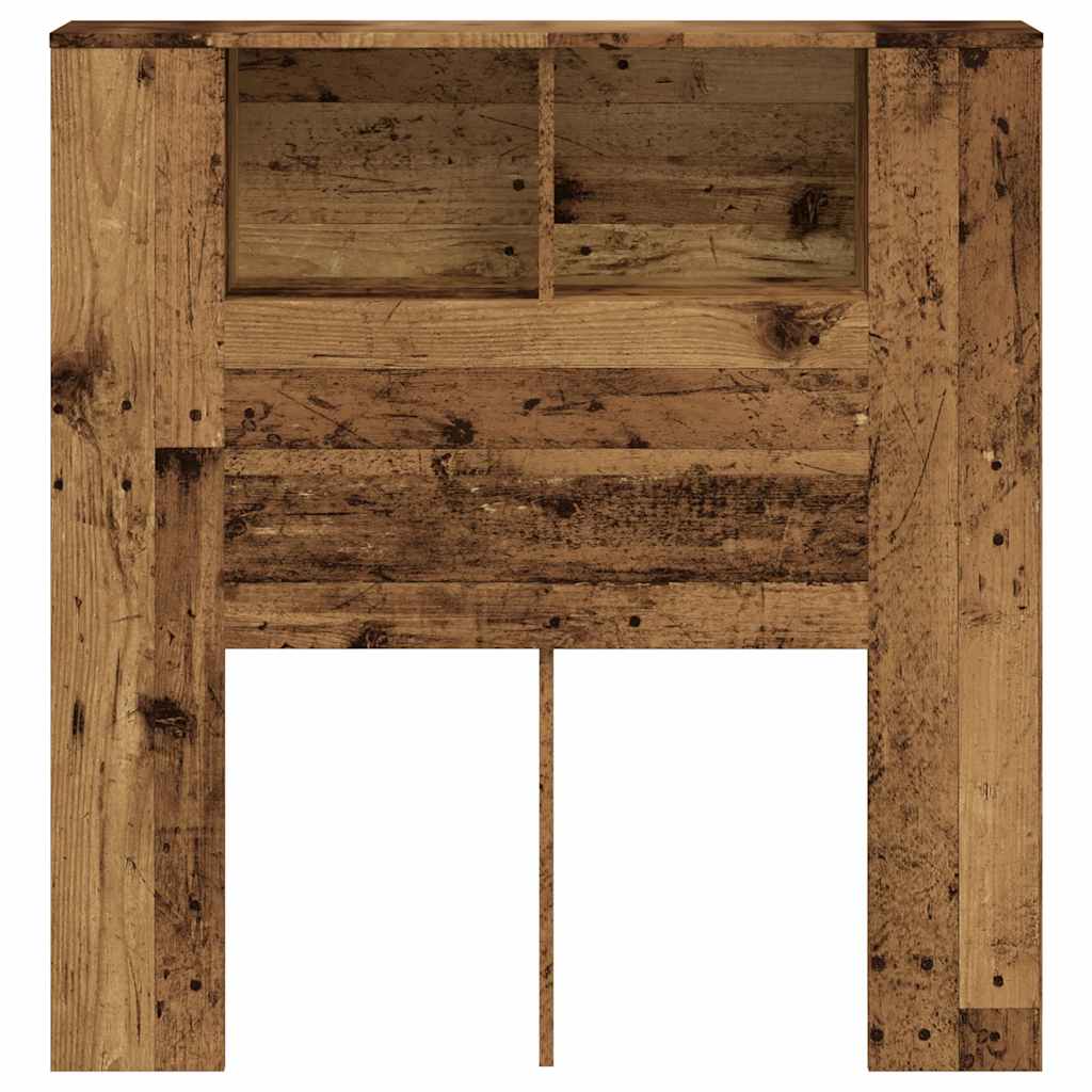 Headboard Cabinet Old Wood 100x18.5x102.5 cm Engineered Wood