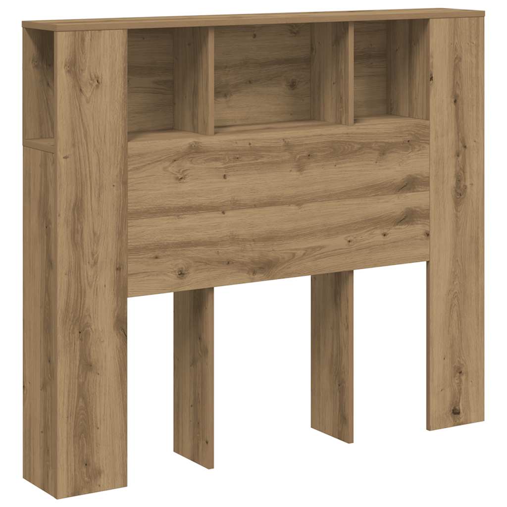 Headboard Cabinet Artisan Oak 120x19x104.5 cm Engineered Wood