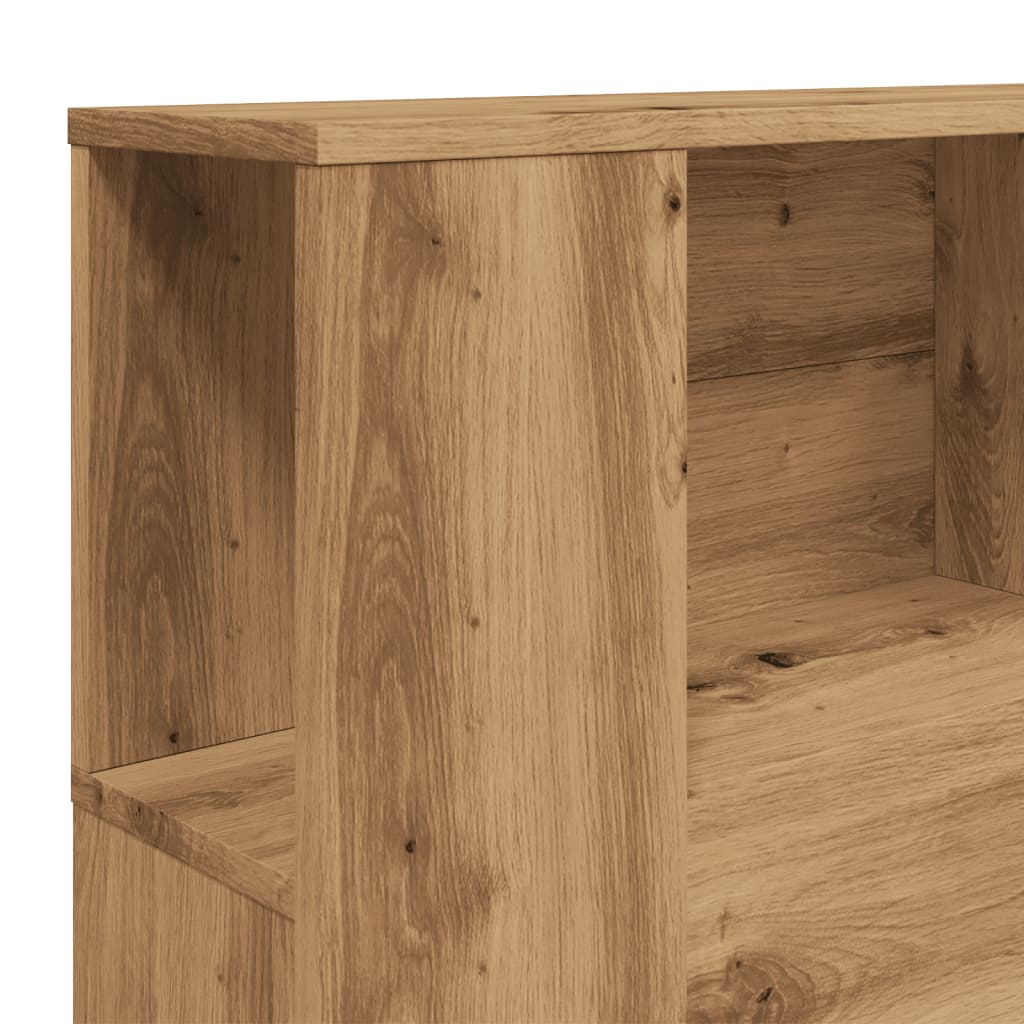 vidaXL Headboard Cabinet Artisan Oak 160x18.5x103.5 cm Engineered Wood