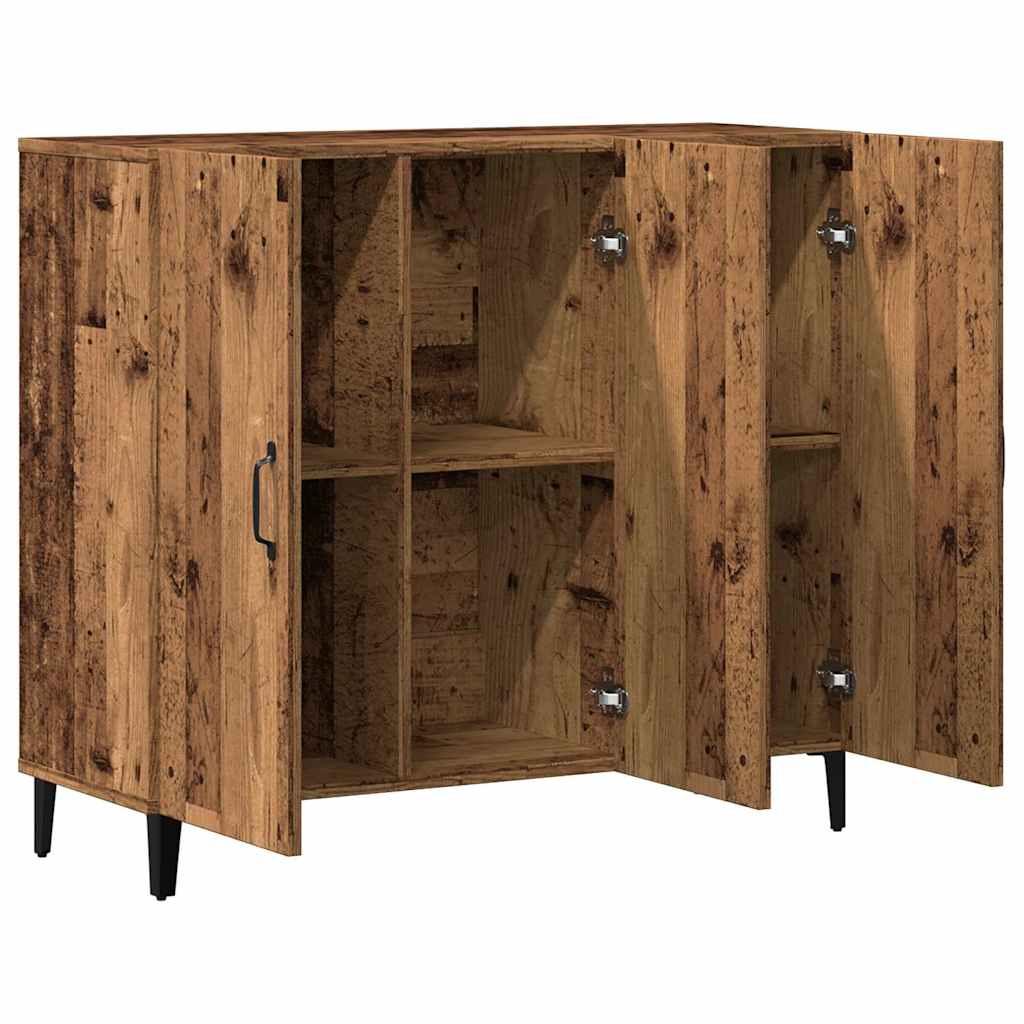 Sideboard Old Wood 90x34x80 cm Engineered Wood