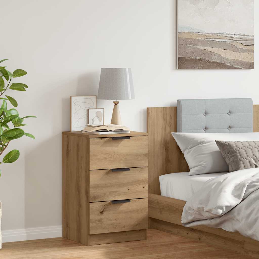 Bedside Cabinet Artisan Oak 40x36x65 cm Engineered Wood