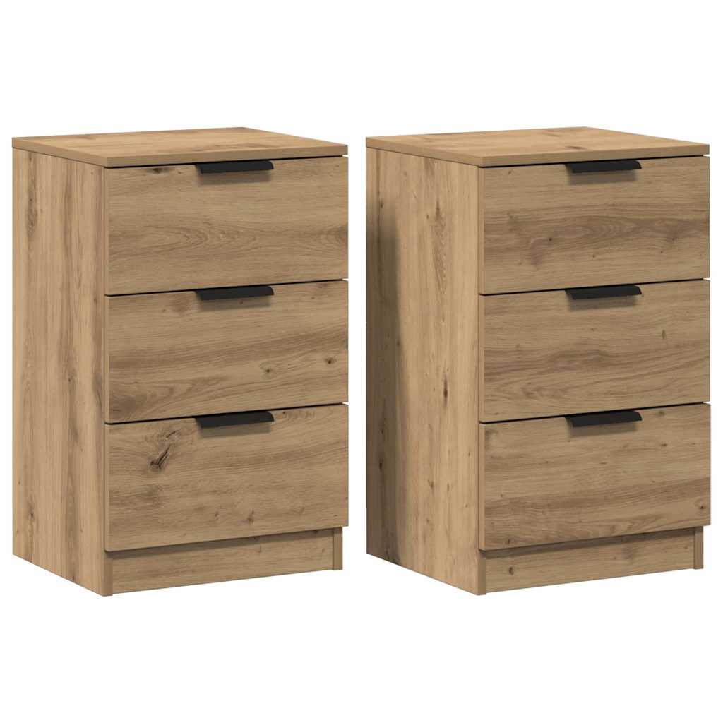 Bedside Cabinets 2 pcs Artisan Oak 40x36x65 cm Engineered Wood