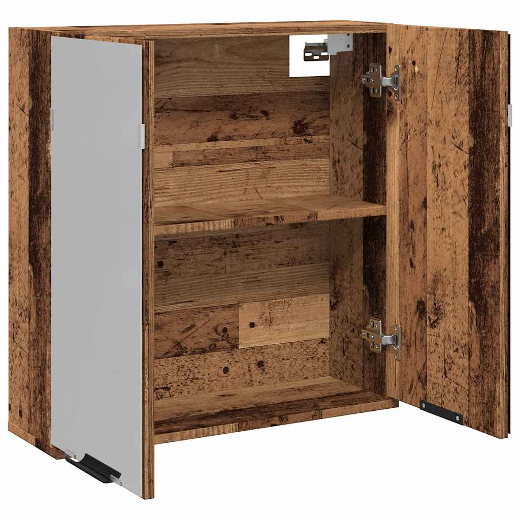 Bathroom Mirror Cabinet Old Wood 64x20x66,5 cm Engineered Wood