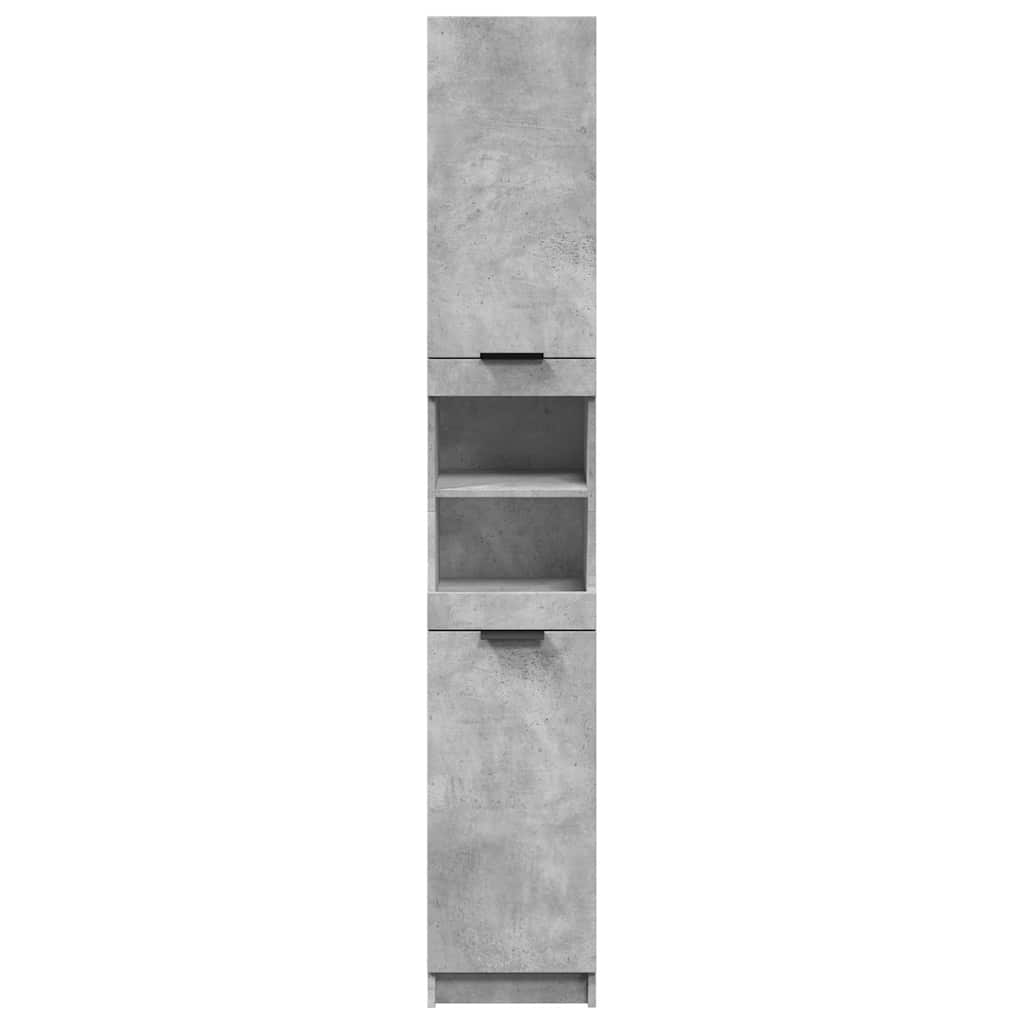 Bathroom Cabinet Concrete Grey 32x34x188,5 cm Engineered Wood