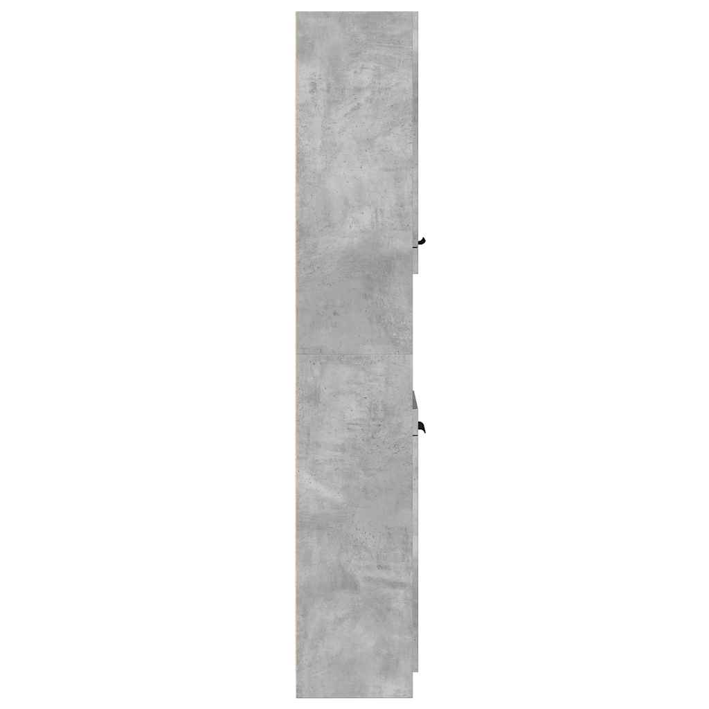 Bathroom Cabinet Concrete Grey 32x34x188,5 cm Engineered Wood