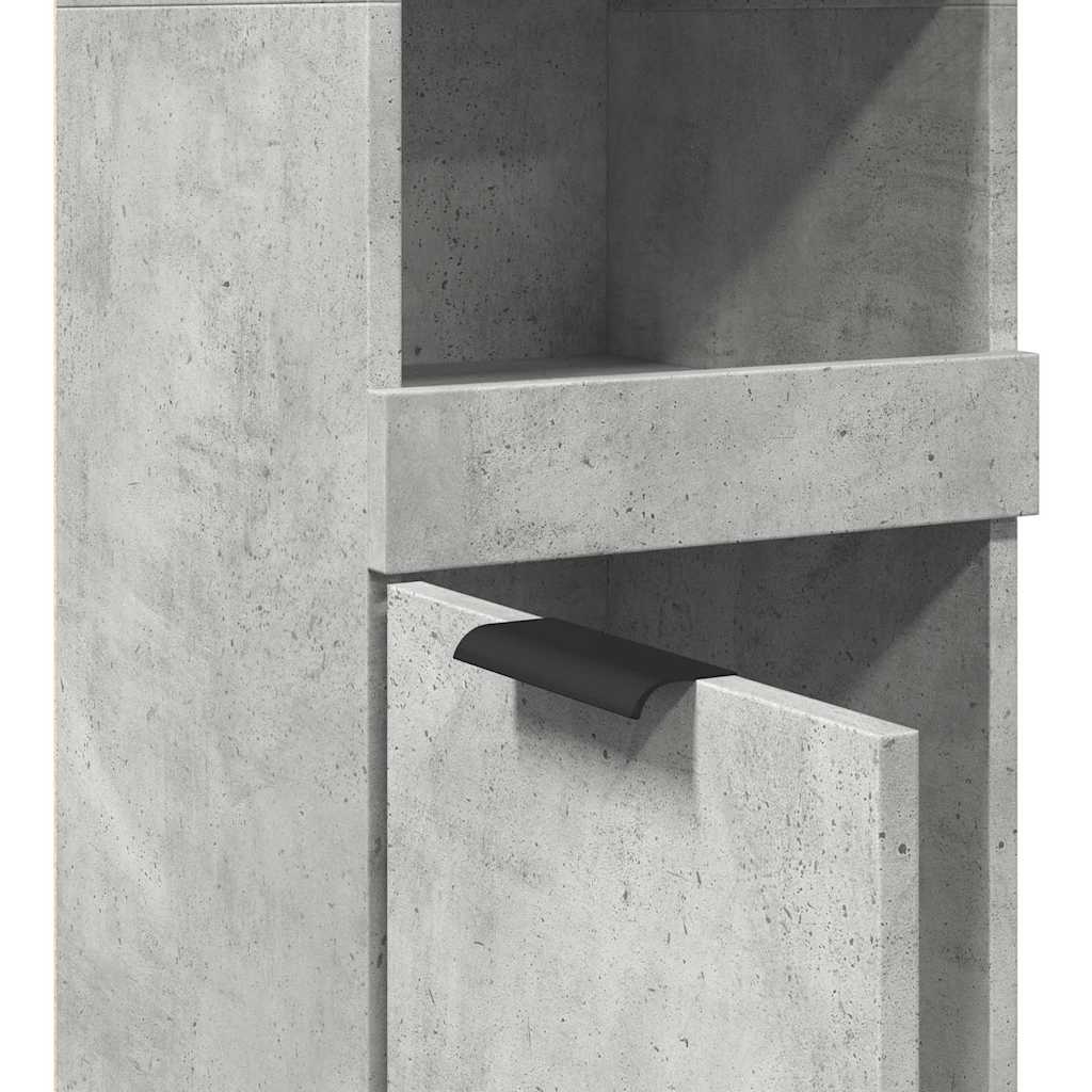 Bathroom Cabinet Concrete Grey 32x34x188,5 cm Engineered Wood