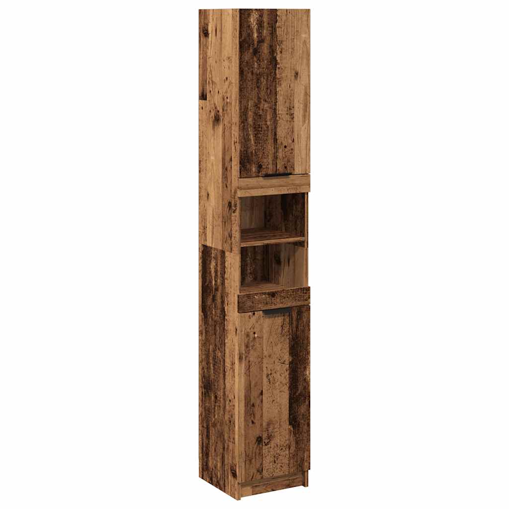 Bathroom Cabinet Old Wood 32x34x188,5 cm Engineered Wood