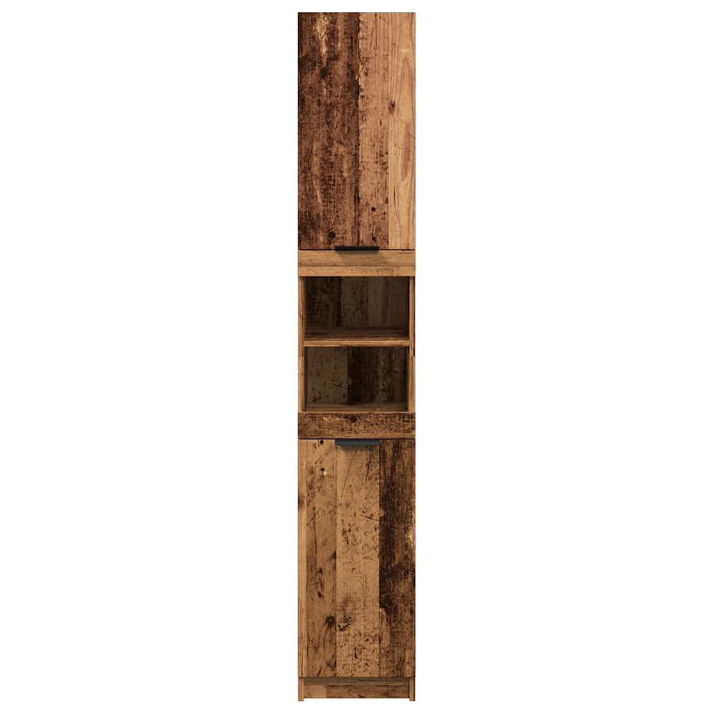 Bathroom Cabinet Old Wood 32x34x188,5 cm Engineered Wood