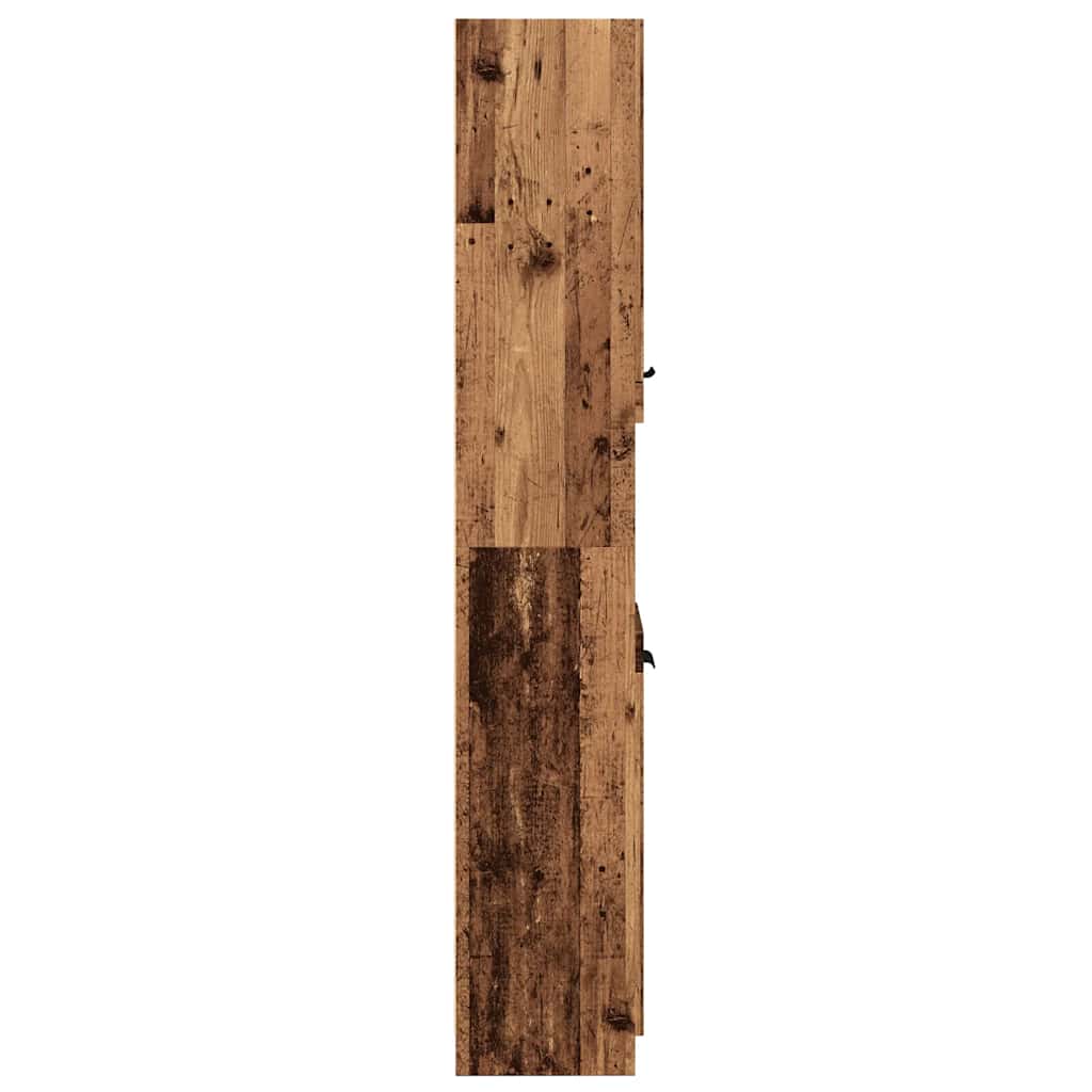 Bathroom Cabinet Old Wood 32x34x188,5 cm Engineered Wood