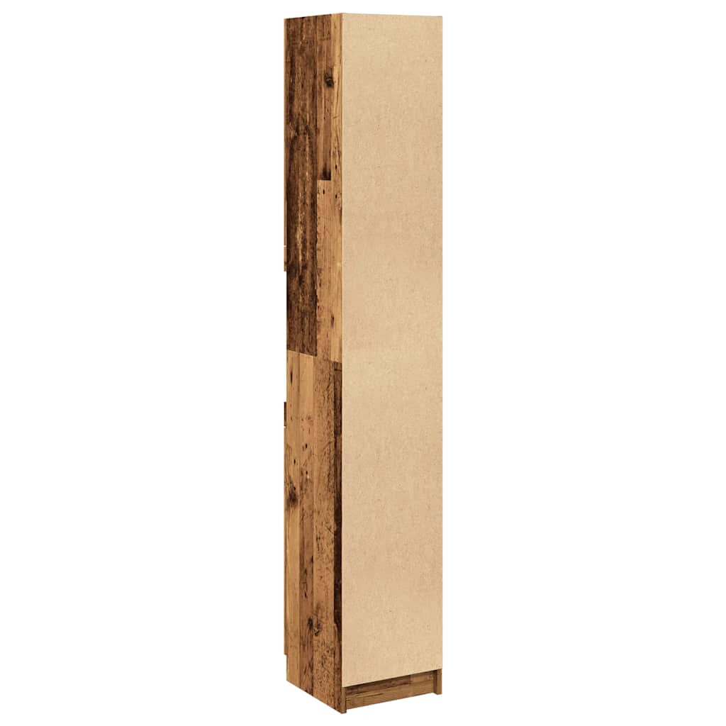 Bathroom Cabinet Old Wood 32x34x188,5 cm Engineered Wood