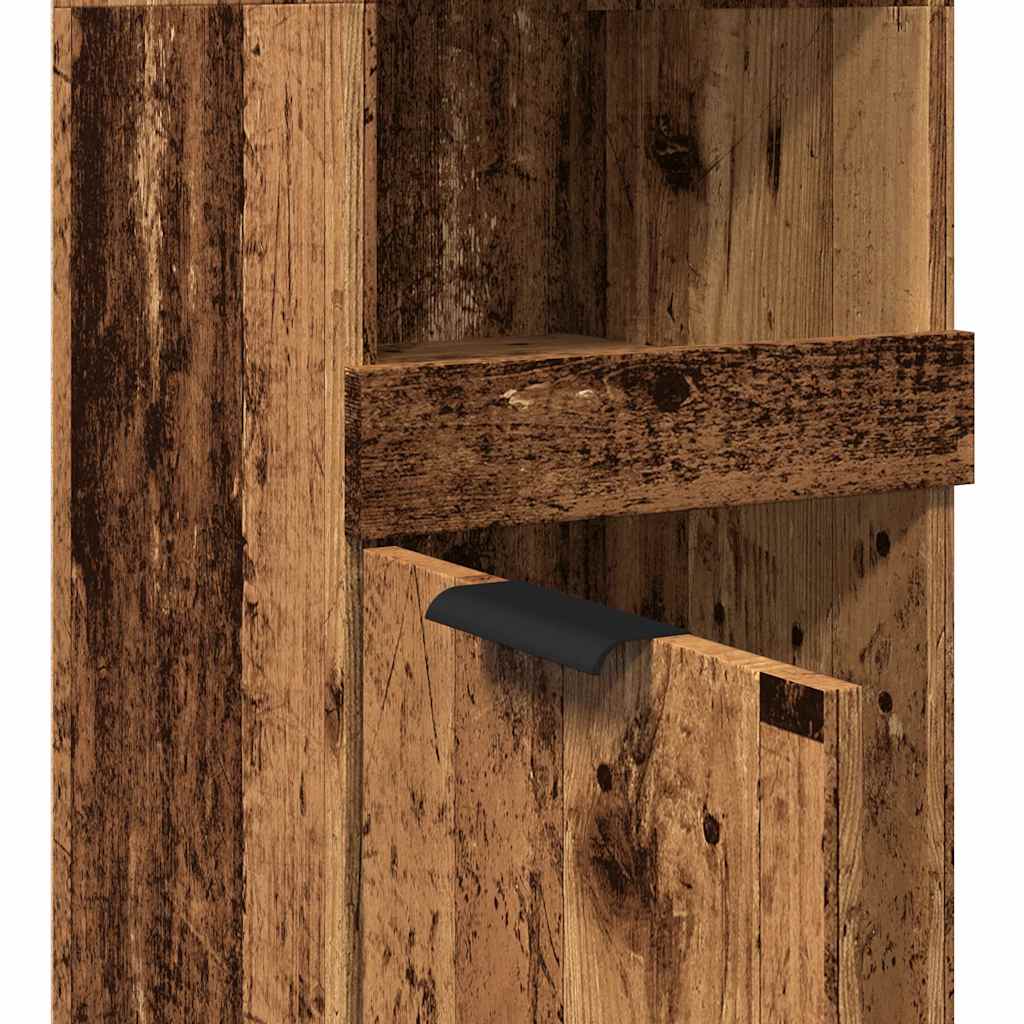 Bathroom Cabinet Old Wood 32x34x188,5 cm Engineered Wood