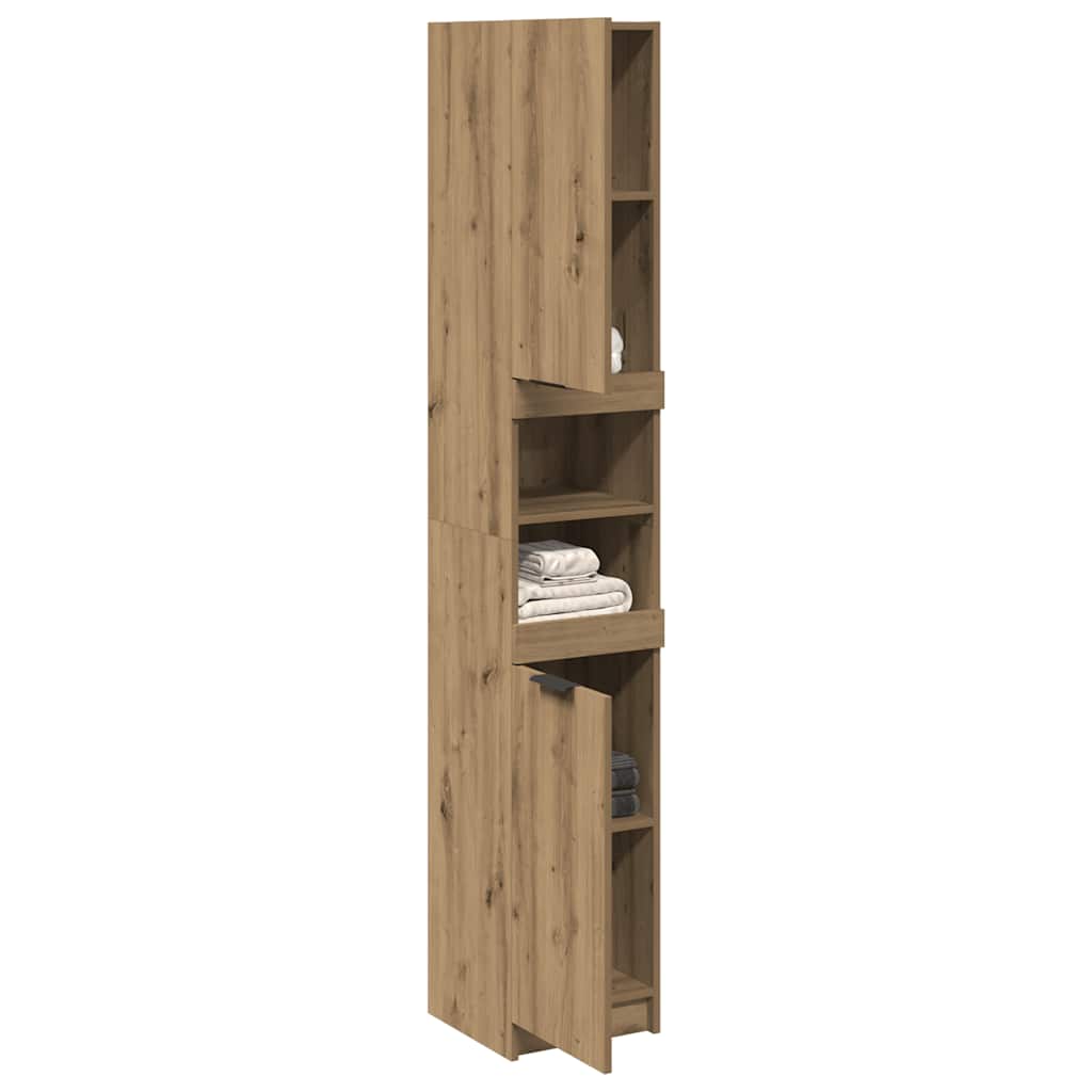 Bathroom Cabinet Artisan Oak 32x34x188,5 cm Engineered Wood
