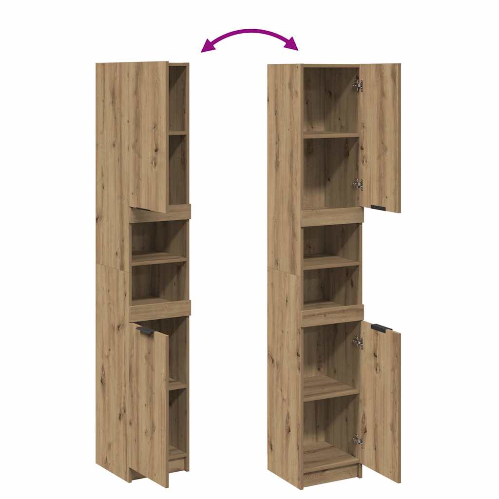 Bathroom Cabinet Artisan Oak 32x34x188,5 cm Engineered Wood