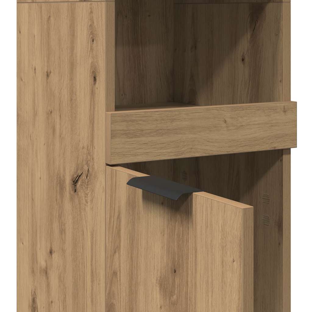 Bathroom Cabinet Artisan Oak 32x34x188,5 cm Engineered Wood