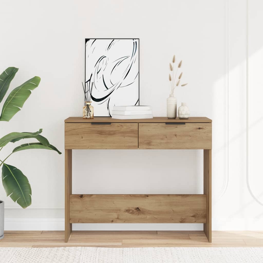 Console Table Artisan Oak 90x36x75 cm Engineered Wood