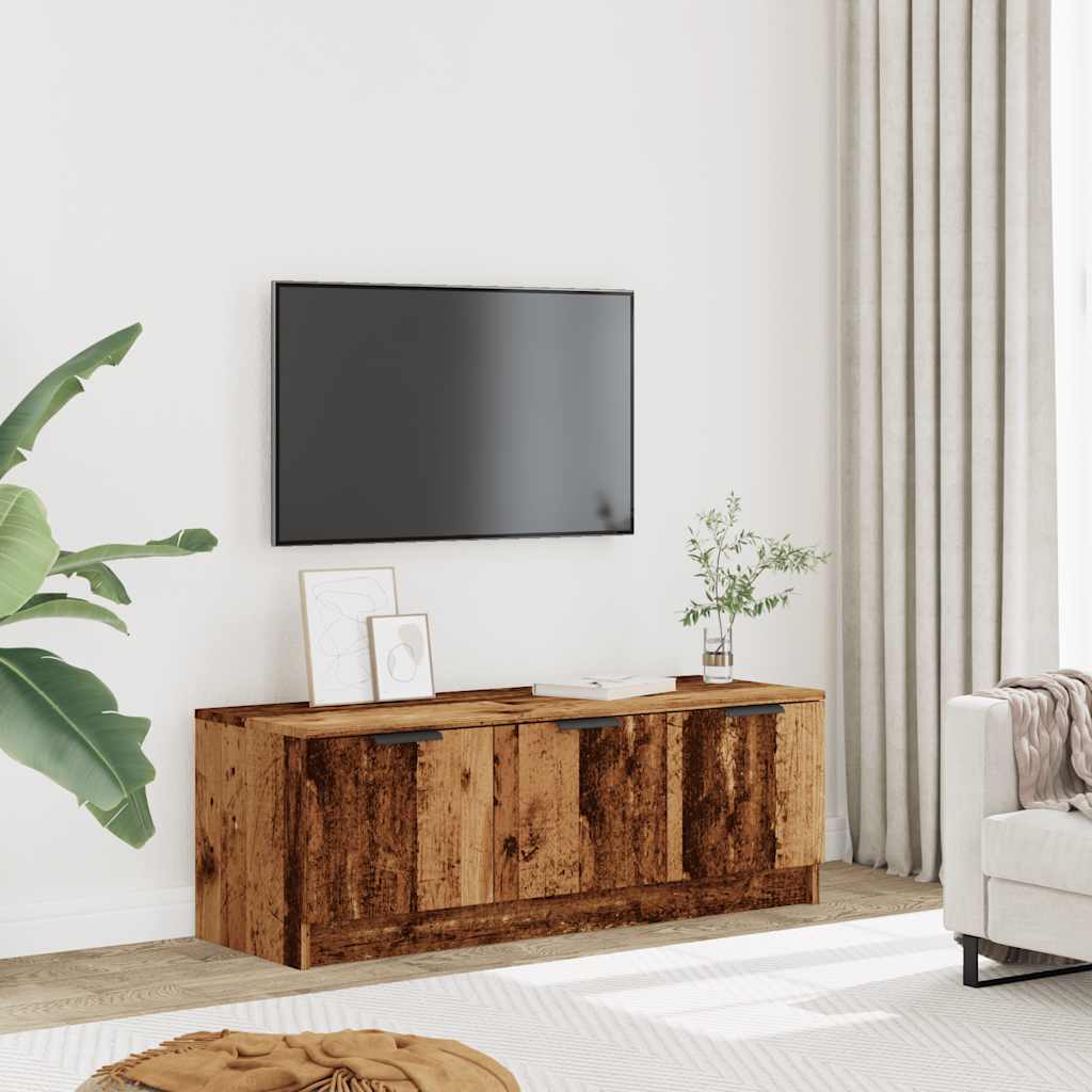 TV Cabinet Old Wood 102x35x36,5 cm Engineered Wood