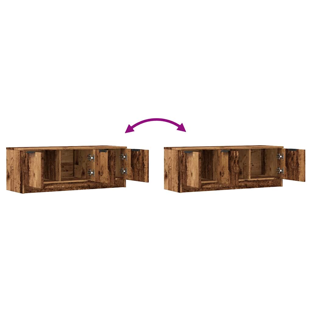 TV Cabinet Old Wood 102x35x36,5 cm Engineered Wood
