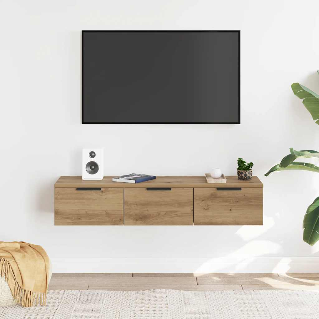 Wall Cabinet Artisan Oak 102x30x20 cm Engineered Wood