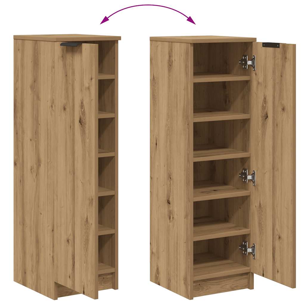 Shoe Cabinet Artisan Oak 29,5x35x100,5 cm Engineered Wood
