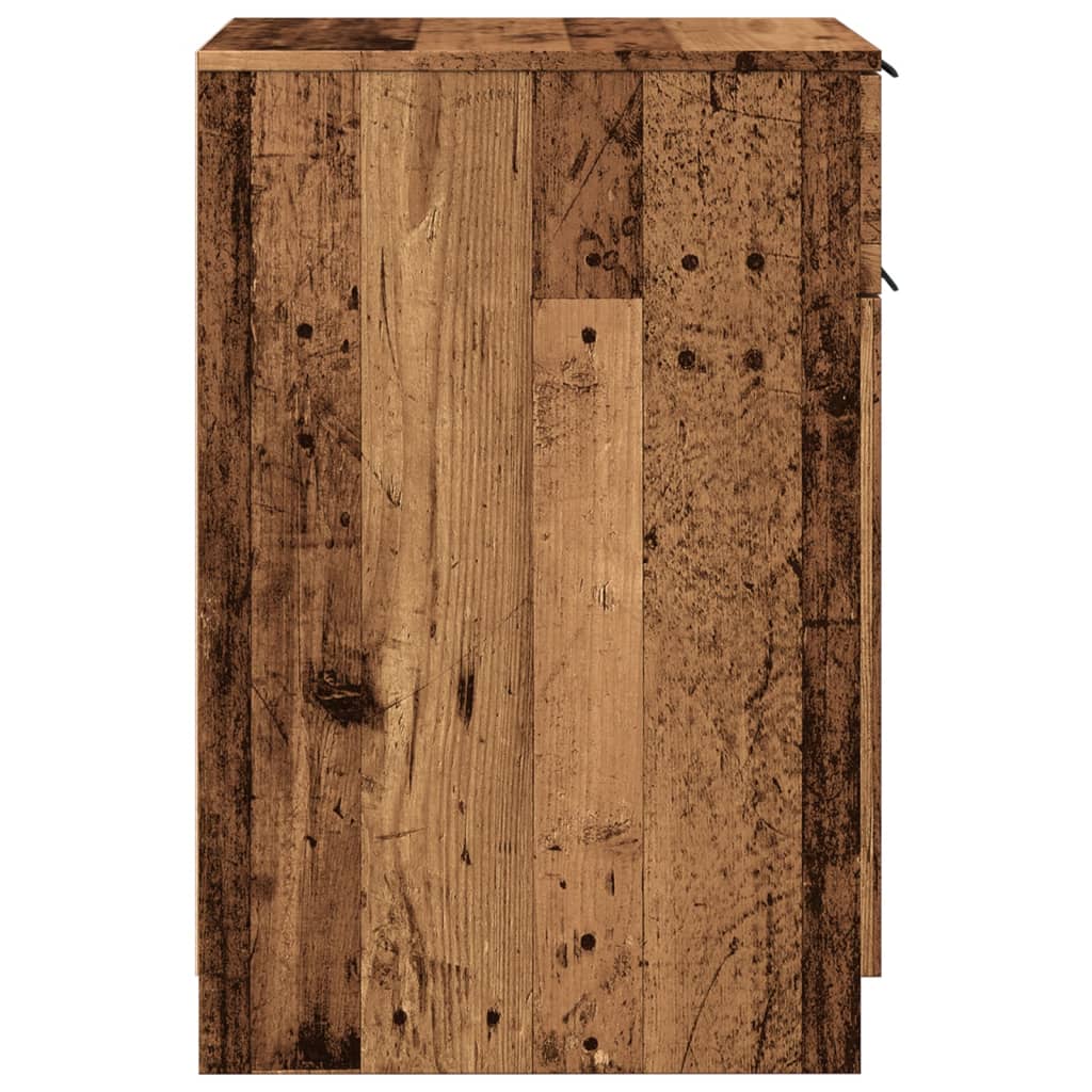 Desk Cabinet Old Wood 33x50x75 cm Engineered Wood