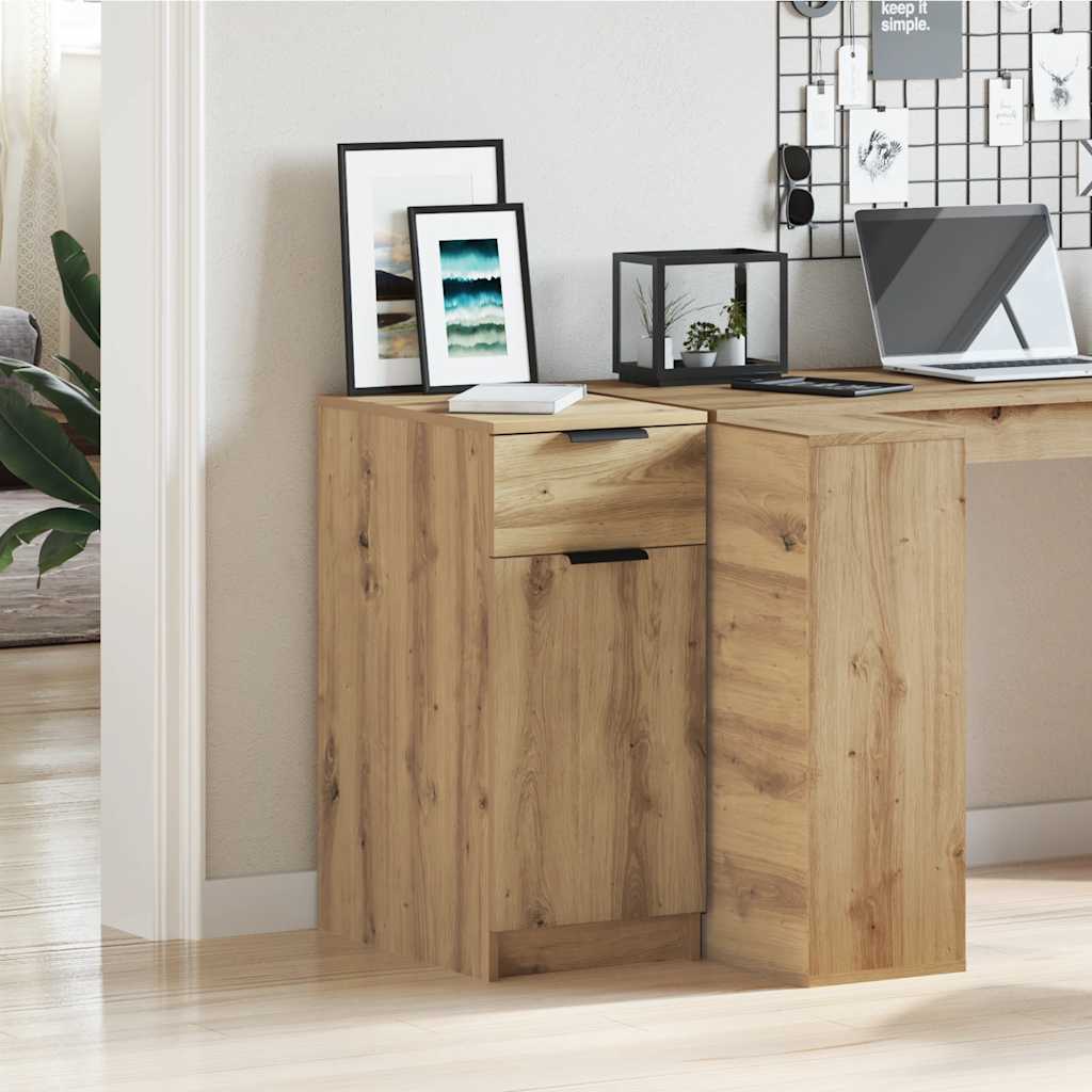 Desk Cabinet Artisan Oak 33x50x75 cm Engineered Wood