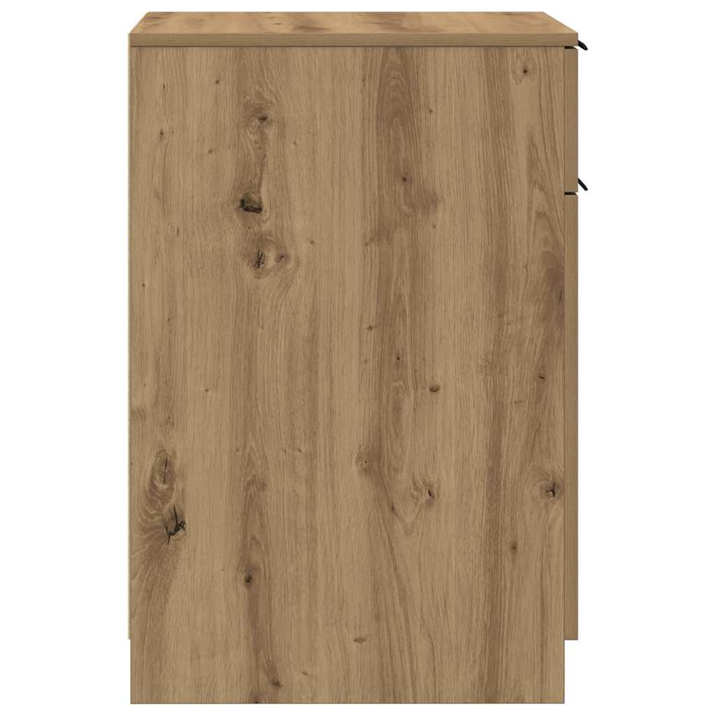 Desk Cabinet Artisan Oak 33x50x75 cm Engineered Wood